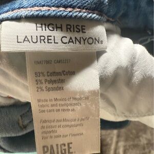 PAIGE High Rise Laurel Canyon Petite Bootcut Jean